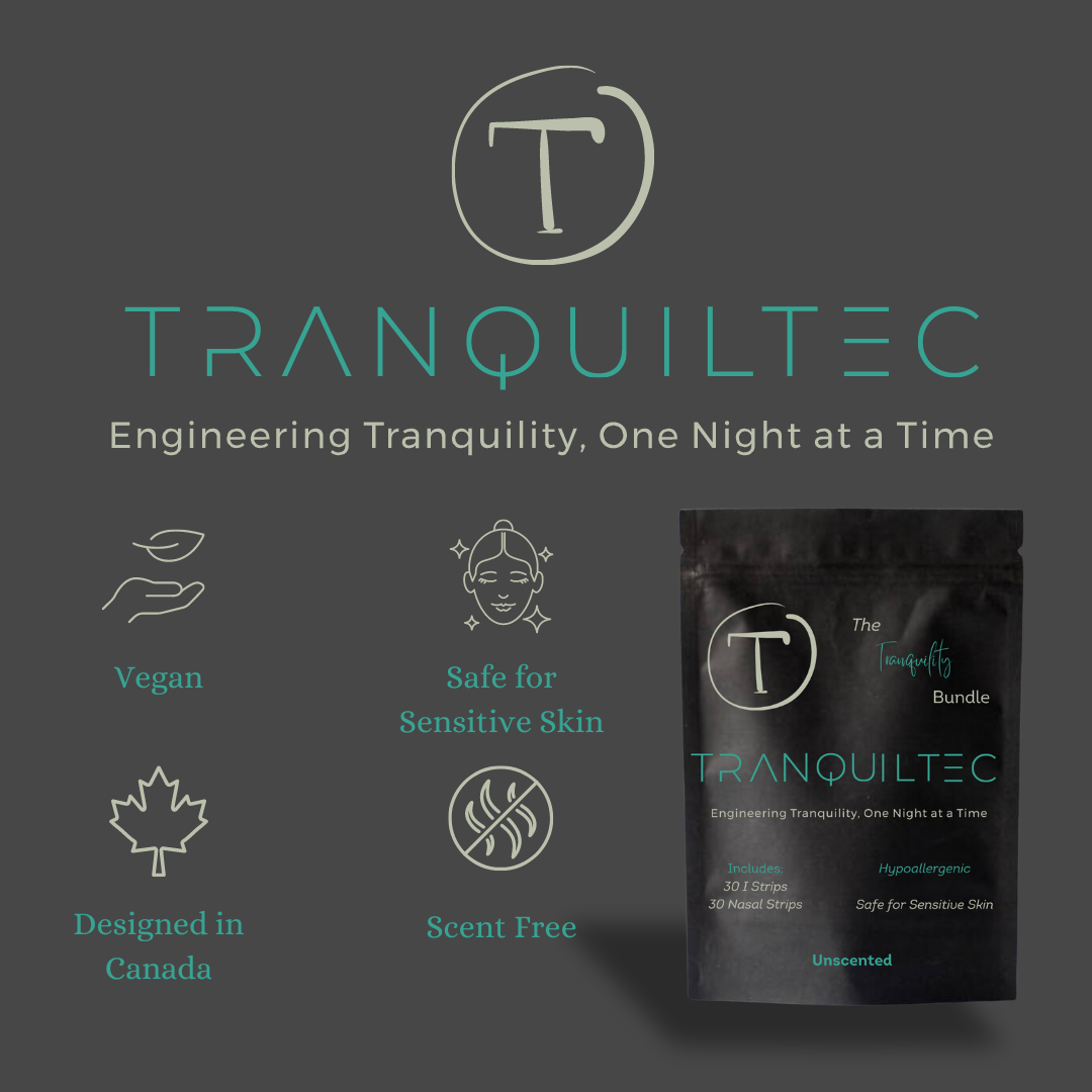 TranquilTec Anti Snoring Mouth and Nasal Strips - 30 Night Supply